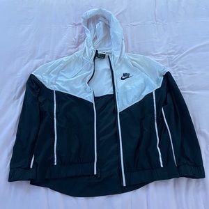 black & white nike windbreaker